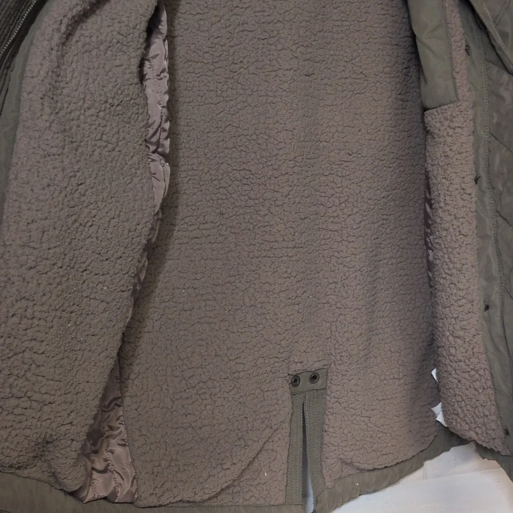 Abercrombie & Fitch Olive Hooded Utility Parka, Size Small, EUC, Y2K, Vintage - Picture 8 of 12